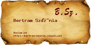 Bertram Szénia névjegykártya